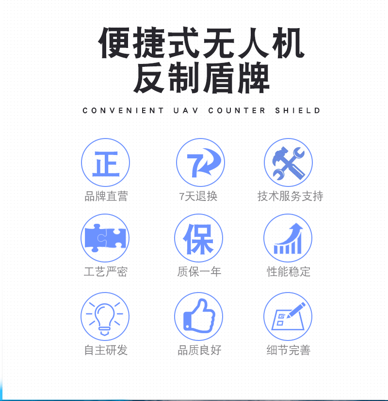 WRJ-021 三頻并發(fā)雙通道無人機(jī)反制設(shè)備反制盾牌